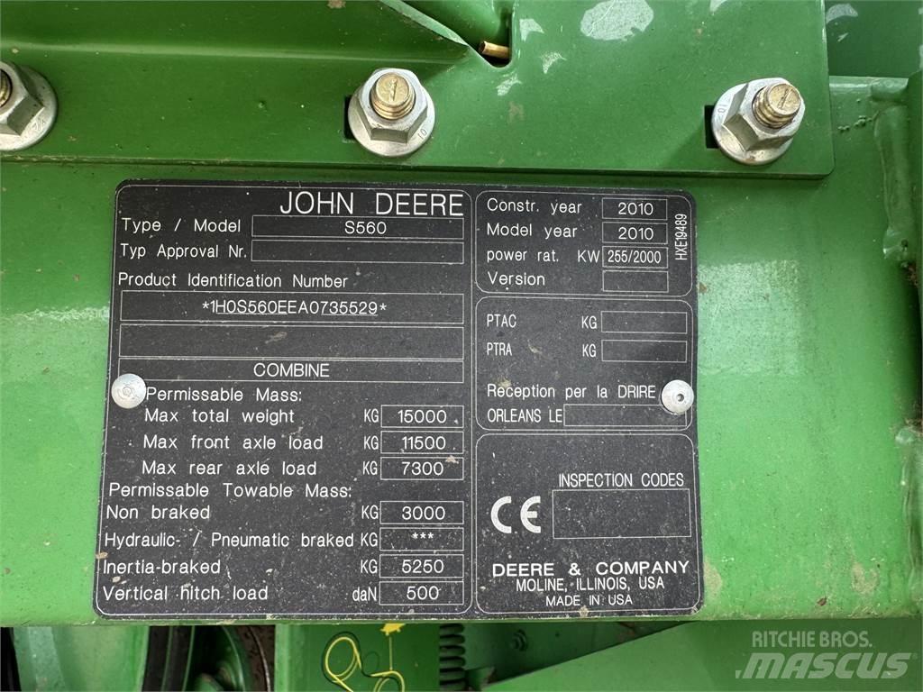 John Deere S560 حصادات