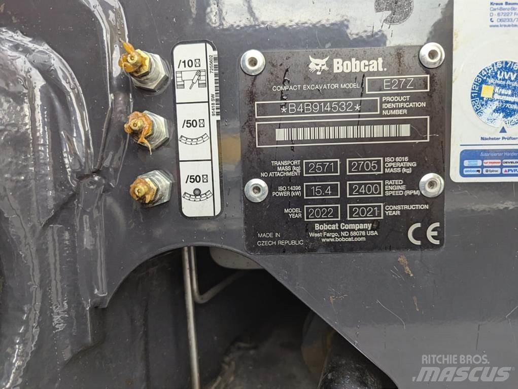 Bobcat E 27z حفارات صغيرة أقل من 7 طن (حفارات صغيرة)