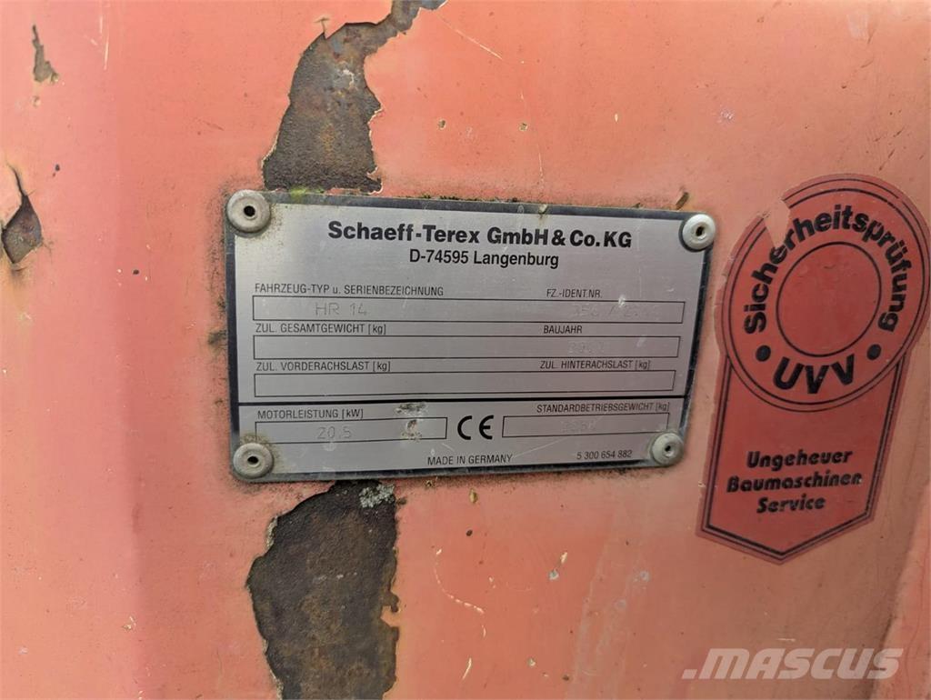 Terex HR 14 حفارات صغيرة أقل من 7 طن (حفارات صغيرة)