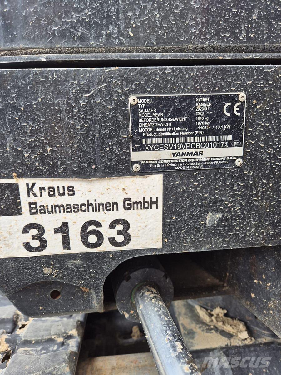 Yanmar SV 19 حفارات صغيرة أقل من 7 طن (حفارات صغيرة)
