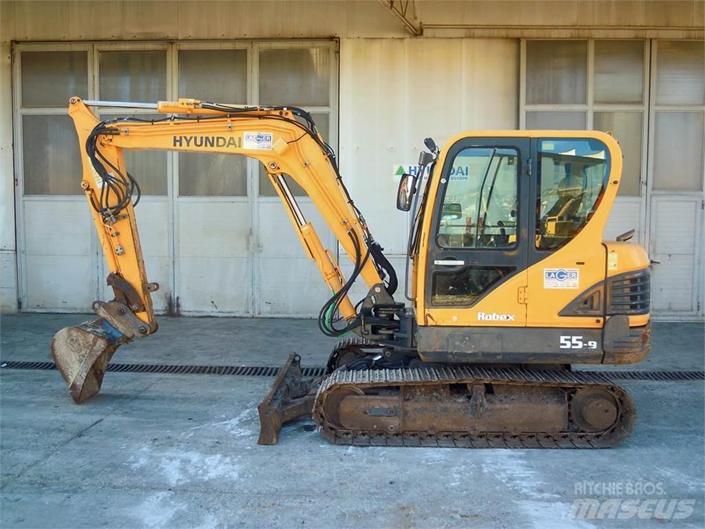 Hyundai R55-9 حفارات صغيرة أقل من 7 طن (حفارات صغيرة)