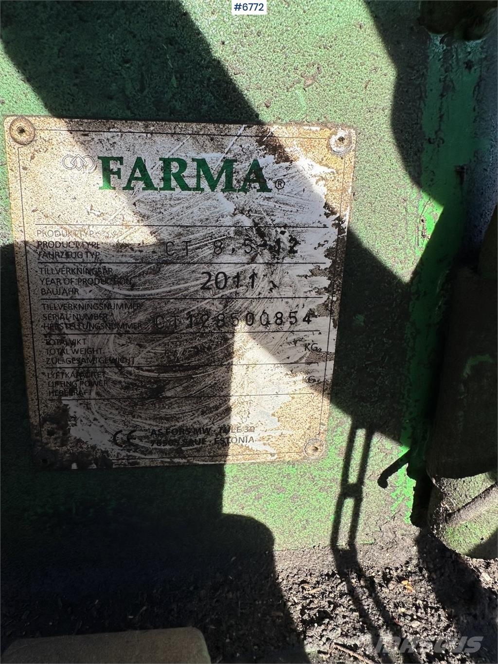 Farma CT 8,5 - 12 مقطورات أشجار