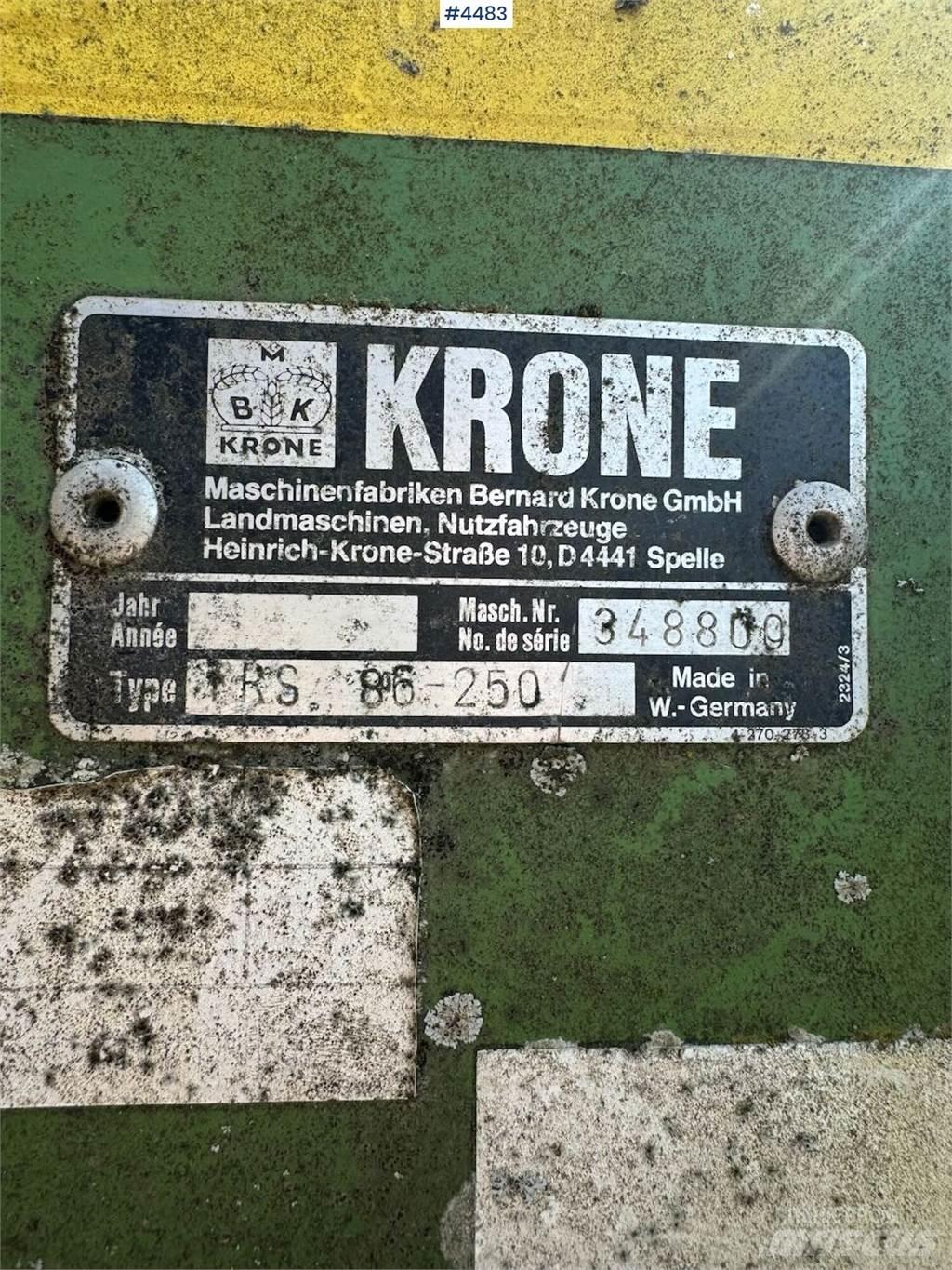 Krone TRS 86 ماكينات وملحقات زراعة أخرى