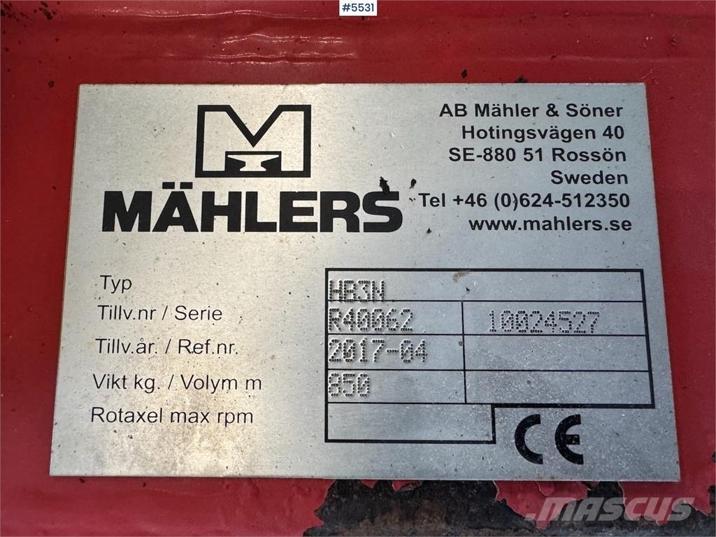 Mählers HR3N حراثات ونصول الجليد