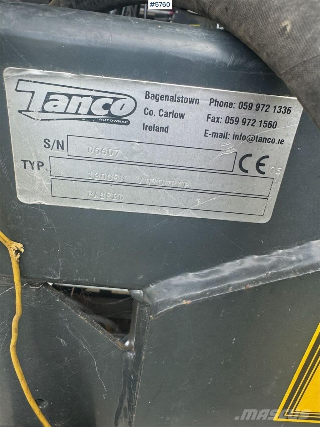 Tanco 1300SM معدات أخرى للحصاد
