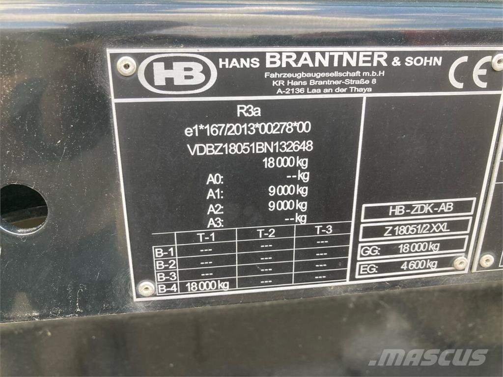 Brantner Z18051/2X مقطورات قلابة