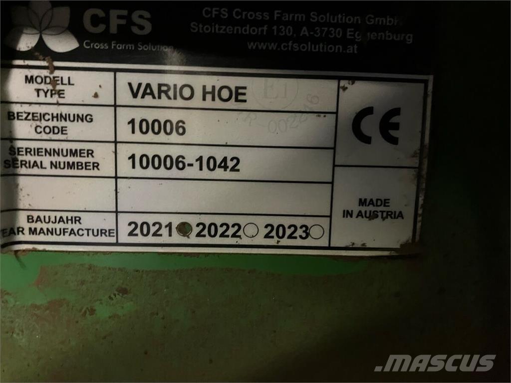  CFS VarioHoe ماكينات وملحقات البذر الأخرى
