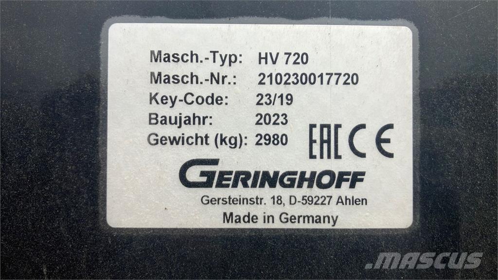Geringhoff HV 720 ملحقات الحصادات