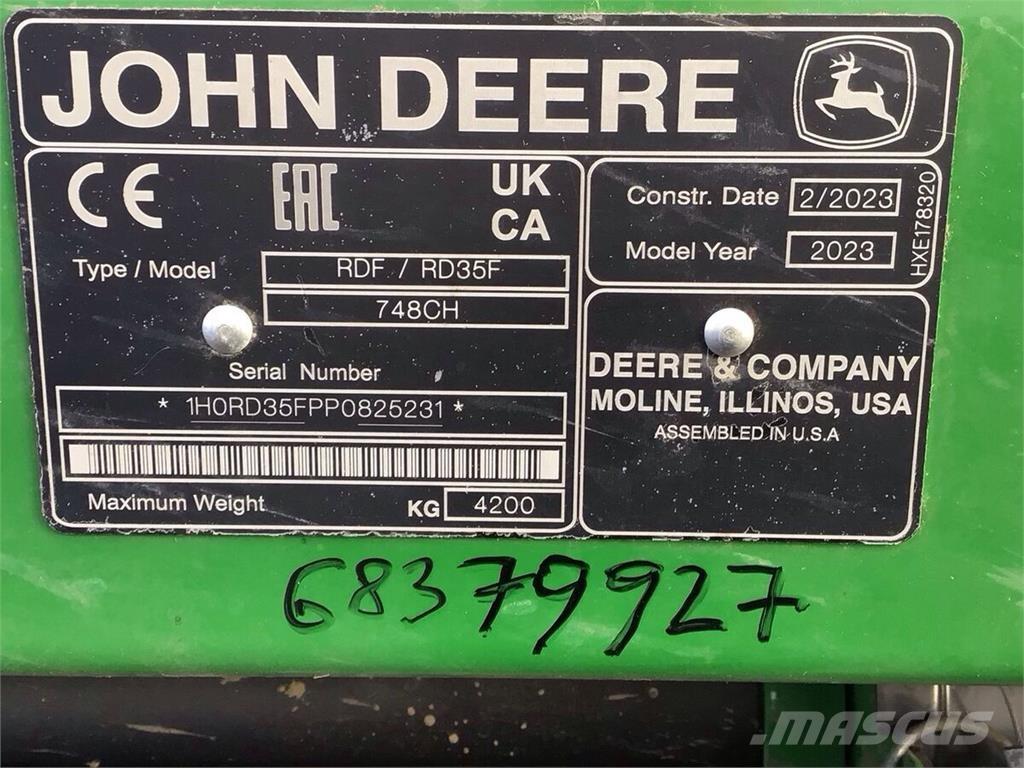 John Deere S 780 حصادات