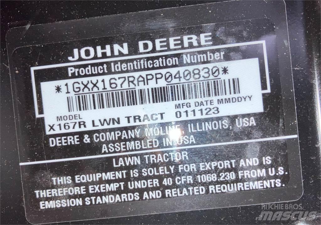John Deere X 167R ماكينات أخرى لتجهيز الأراضي