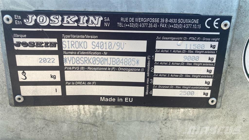 Joskin S4010/9V معدات توزيع السماد العضوي