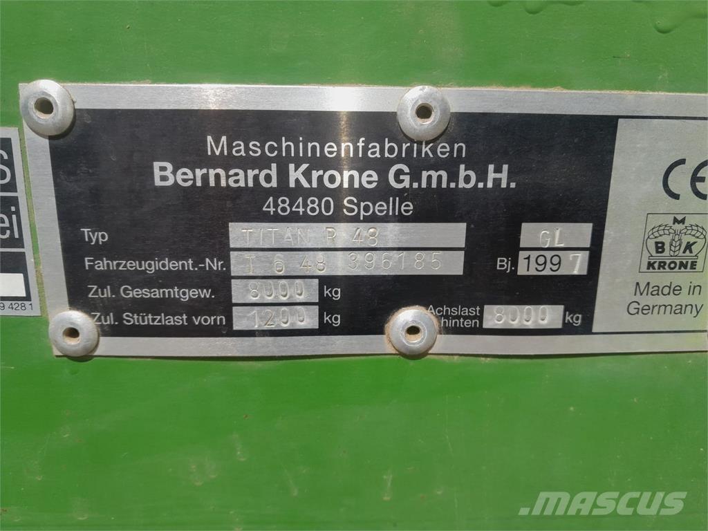 Krone Titan R48 مقطورات ذاتية التحميل