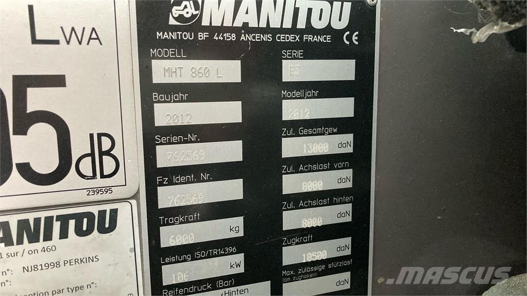 Manitou MHT860L مناولات متداخلة
