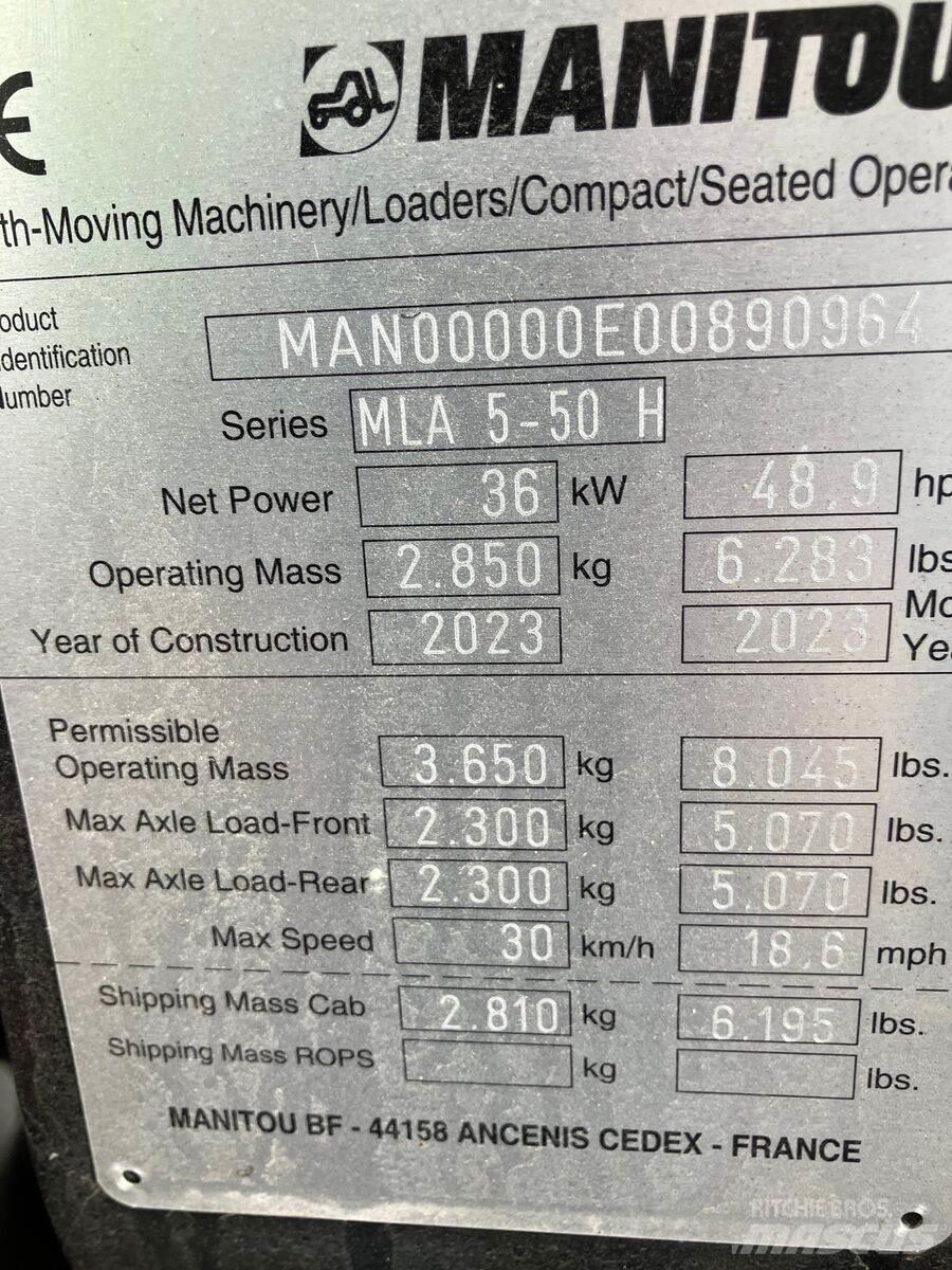 Manitou MLA 5-50 لوادر وحفارات أمامية