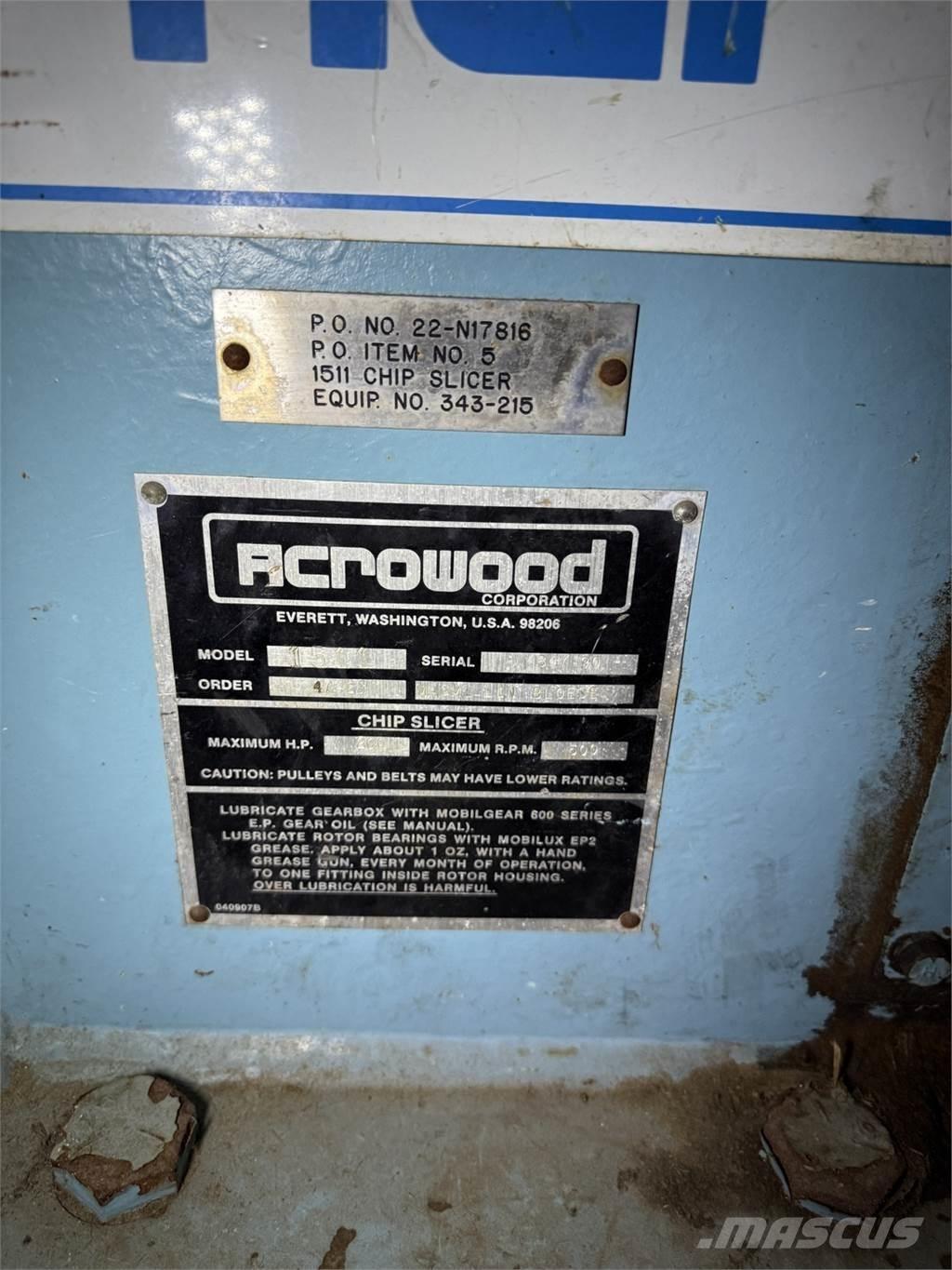  ACROWOOD 1511 ماكينات تقطيع أخشاب الحراجة