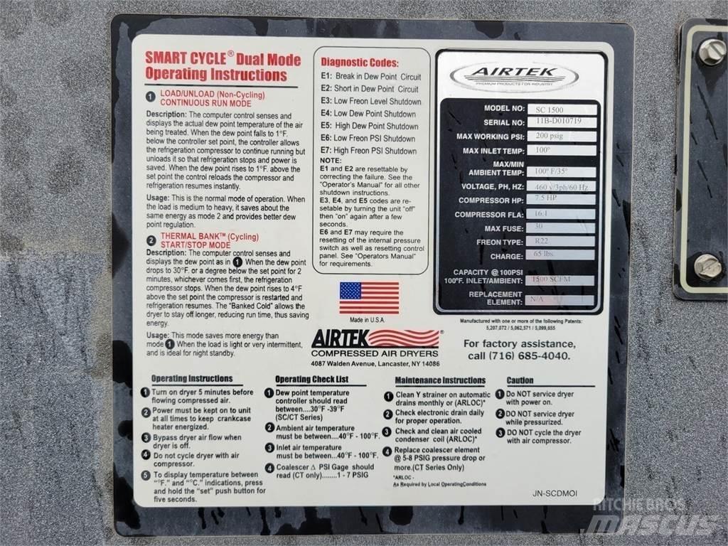  AIRTEK SC 1500 مجففات هواء مضغوط