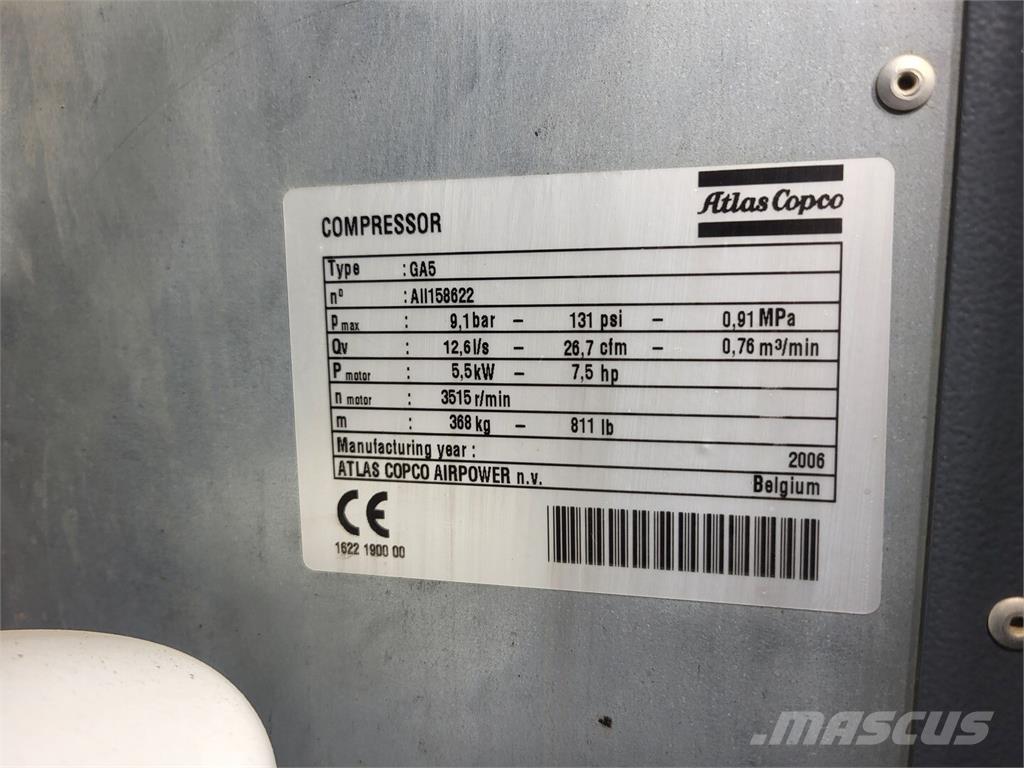 Atlas Copco GA5 مكابس