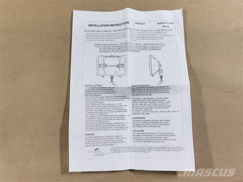  COOPER LIGHTING مكونات أخرى