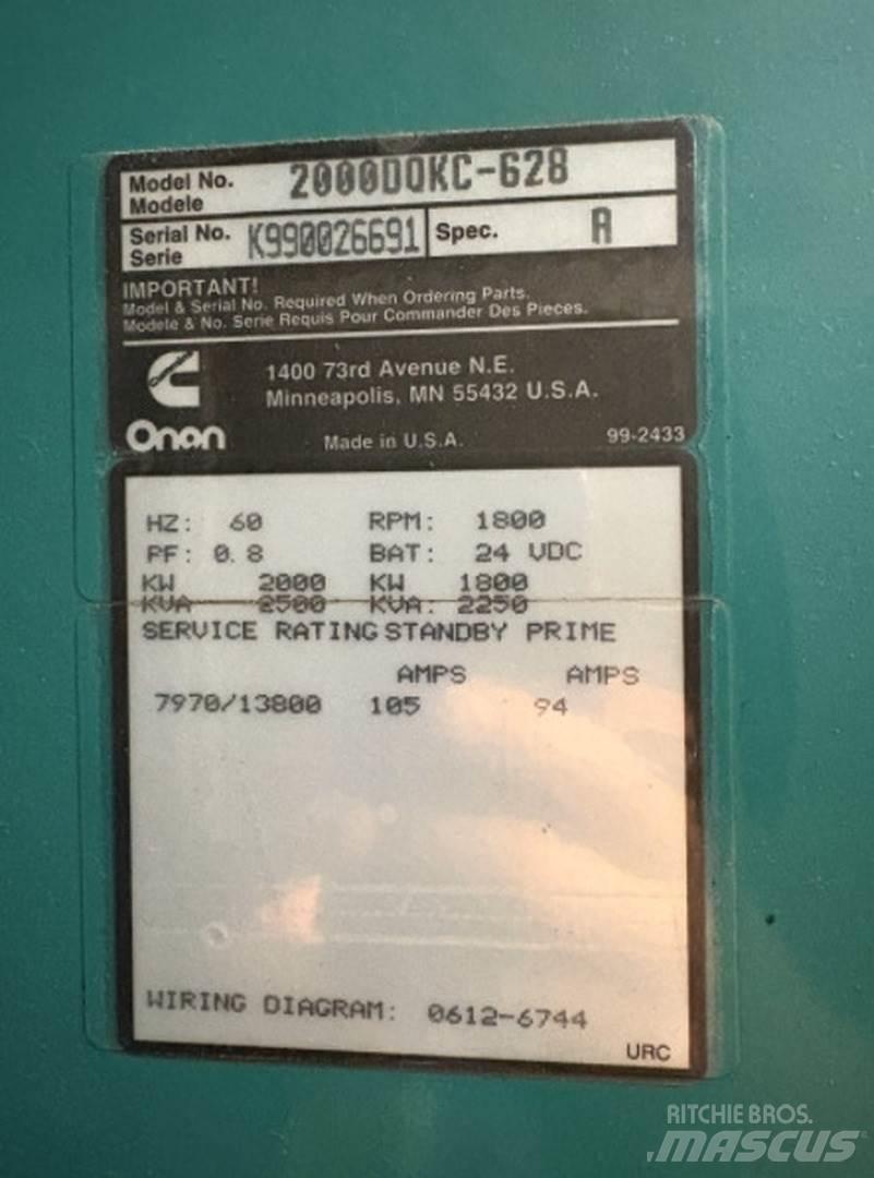 Cummins 2000DQKC-628 مولدات ديزل