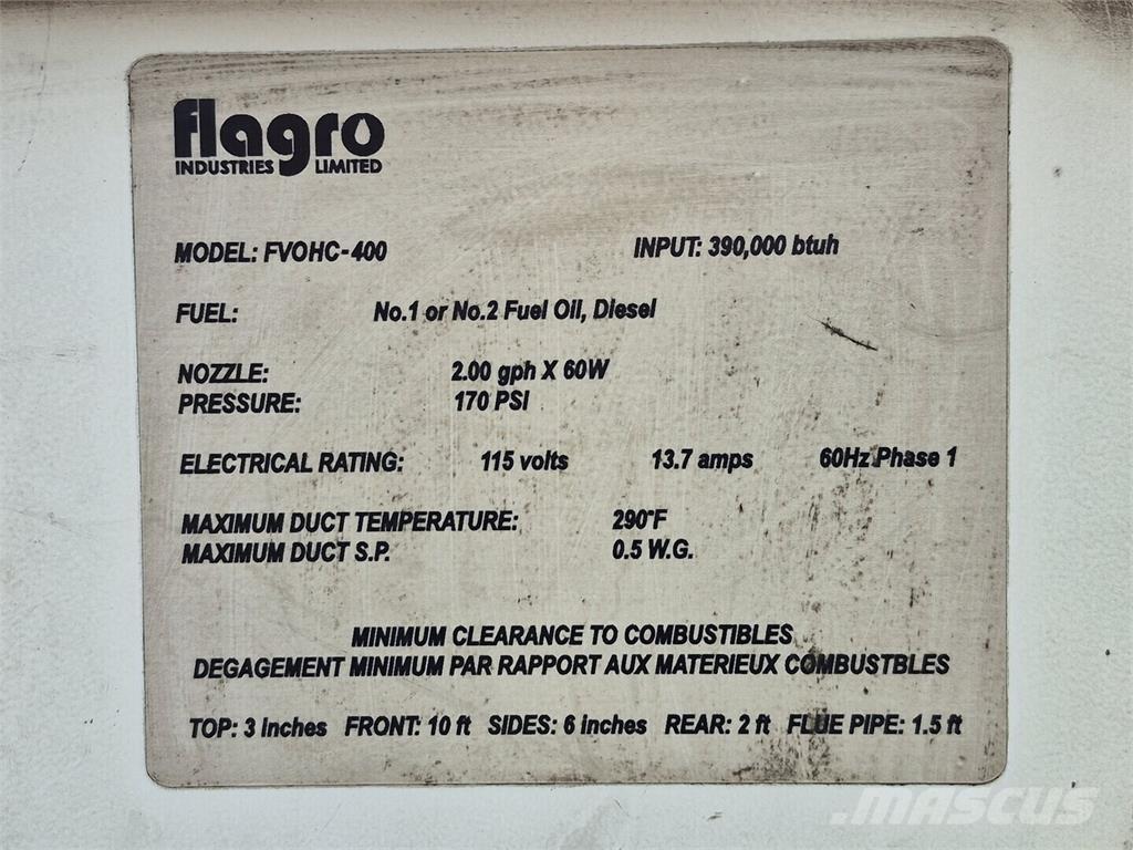 Flagro FVOHC-400 معدات التسخين والإذابة