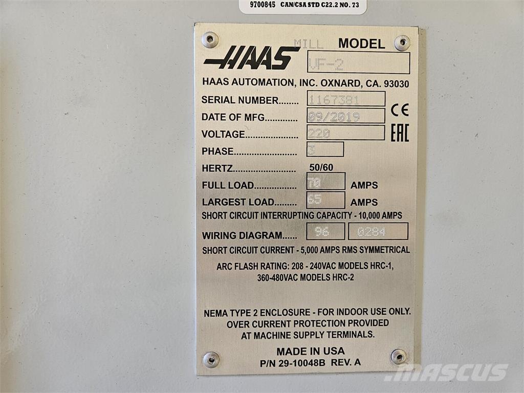 Haas VF-2 أخرى