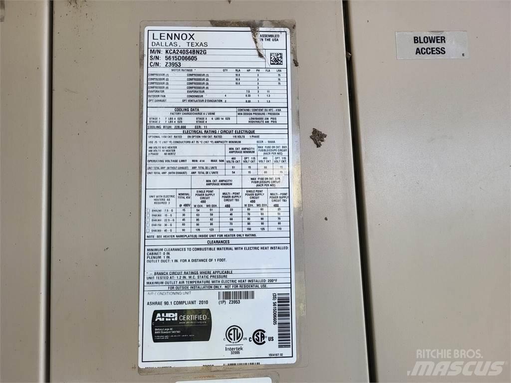  LENNOX KCA240S4BN2G معدات التسخين والإذابة