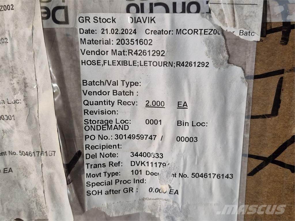 LeTourneau R4261292 مكونات أخرى