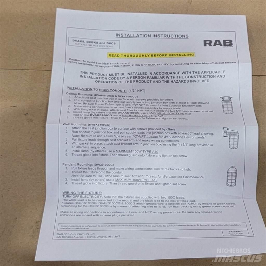  RAB DVAKS100CG مكونات أخرى