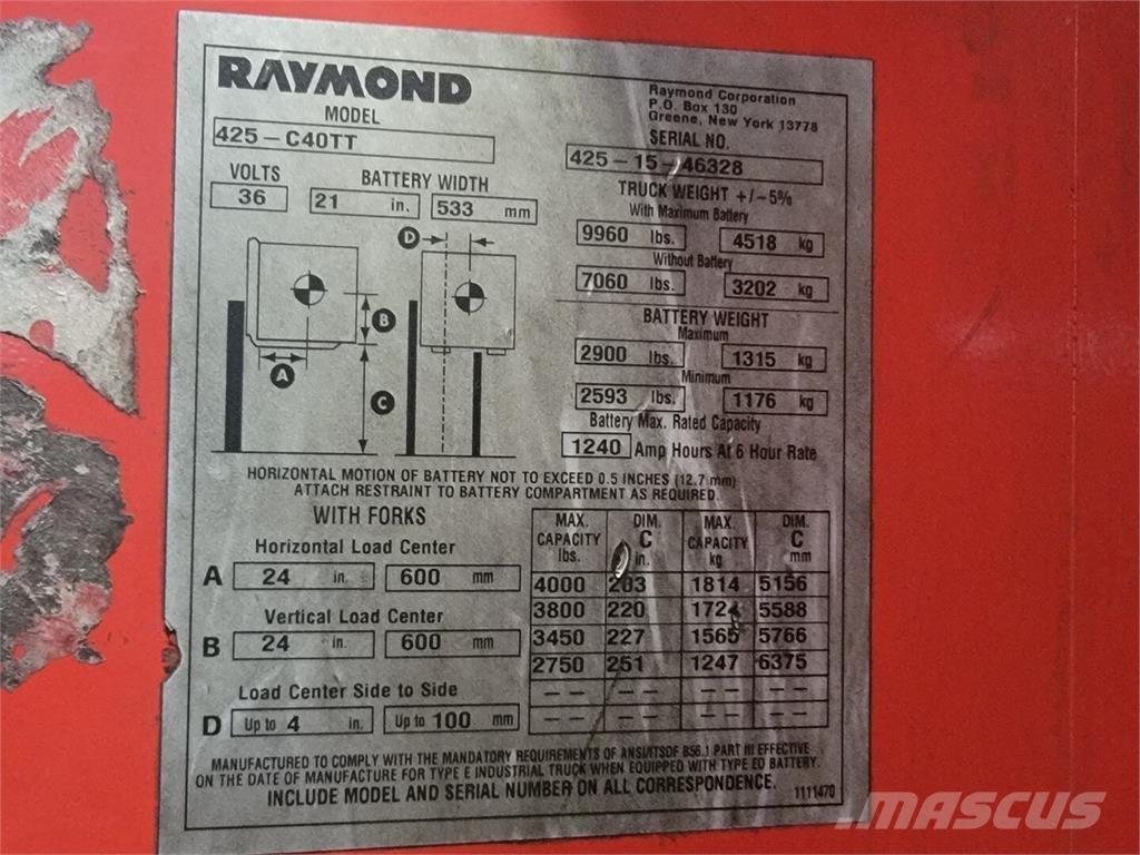 Raymond 425-C40TT أخرى