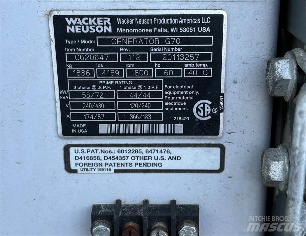 Wacker Neuson G70 مولدات ديزل