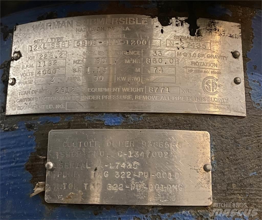 Warman 5800-600-1200 مضخات المياه
