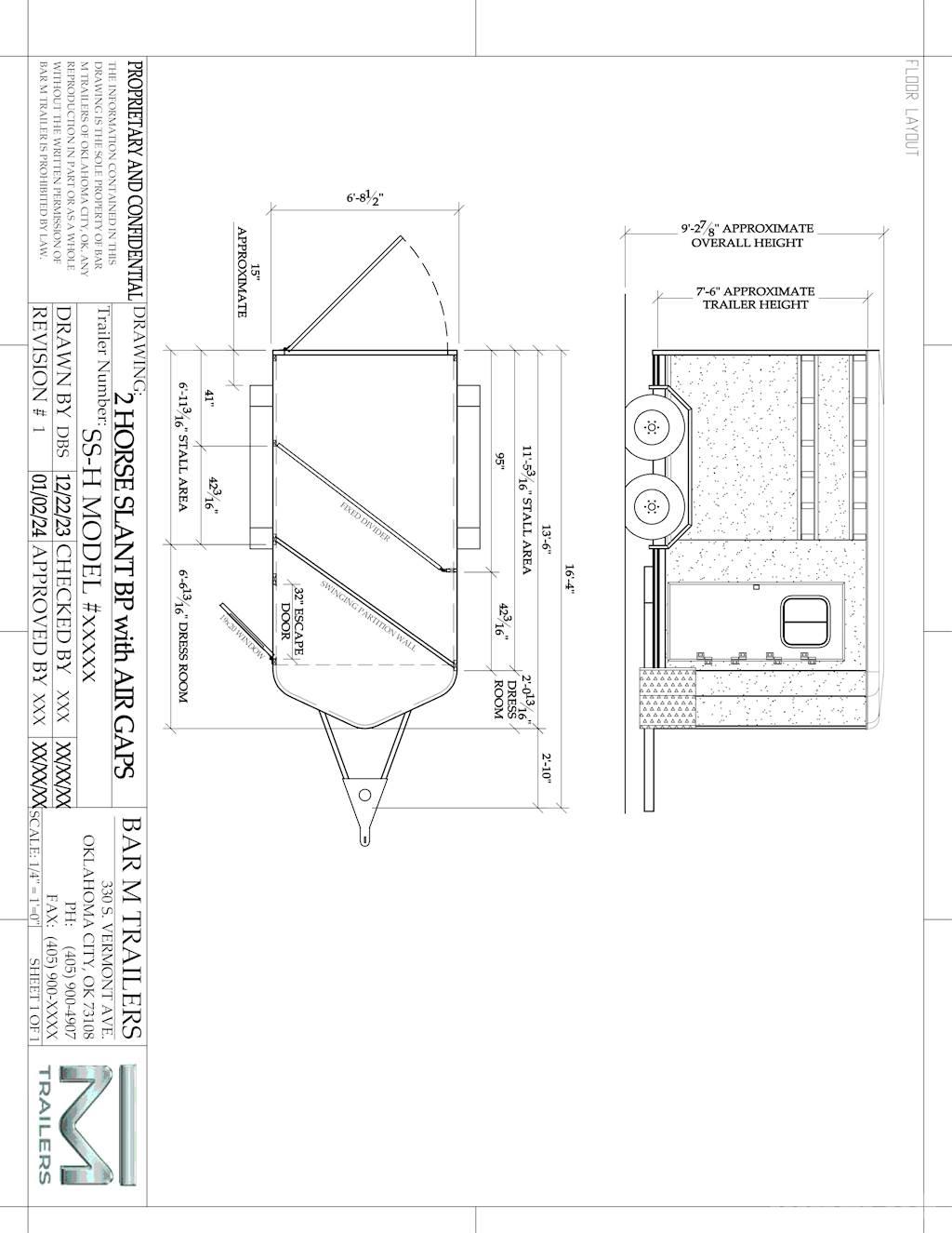 BAR-M ES730SL مقطورات نقل الحيوانات