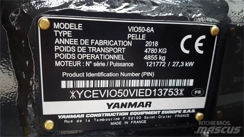 Yanmar ViO50-6 حفارات صغيرة أقل من 7 طن (حفارات صغيرة)