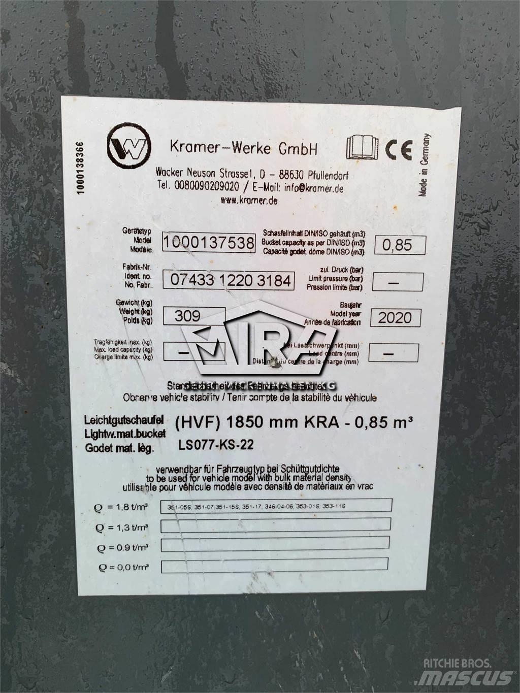 Kramer 1850 mm دلاء