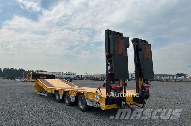  GVN 3 AXLE LOWBED نصف مقطورة مسطحة منخفضة