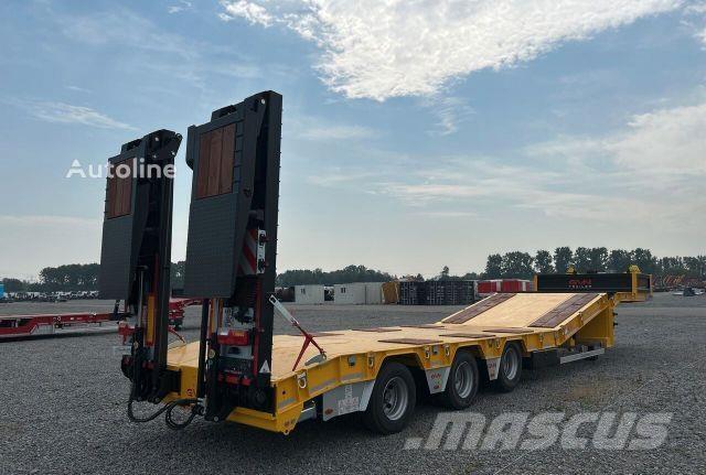  GVN 3 AXLE LOWBED نصف مقطورة مسطحة منخفضة