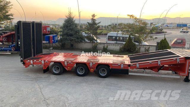  GVN 3 AXLE LOWBED نصف مقطورة مسطحة منخفضة