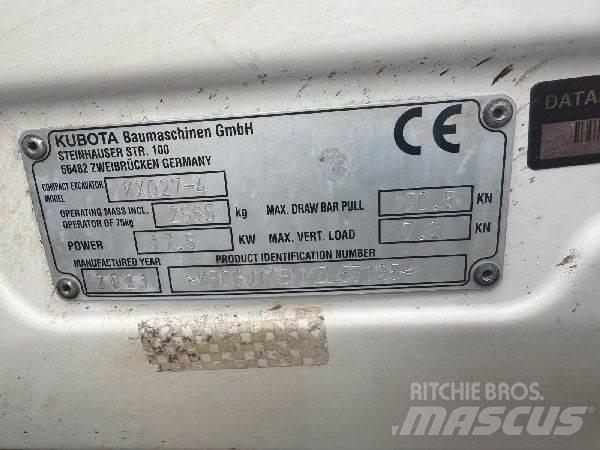 Kubota KX 027-4 حفارات صغيرة أقل من 7 طن (حفارات صغيرة)