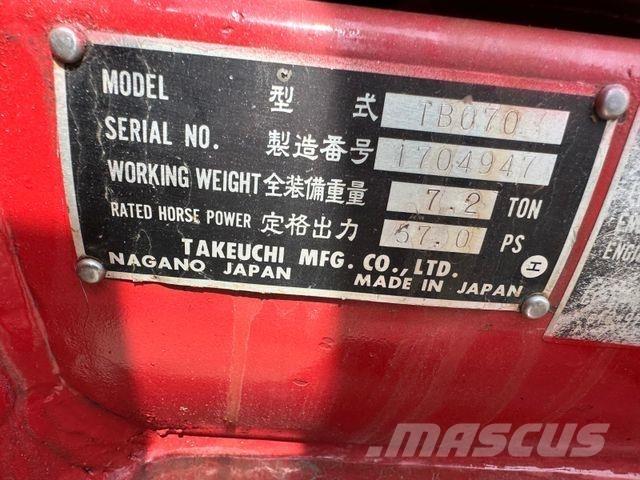 Takeuchi TB070 حفارات صغيرة أقل من 7 طن (حفارات صغيرة)