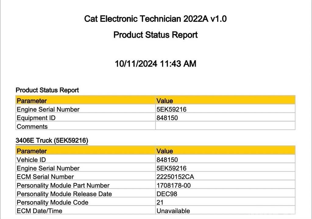 CAT 3406E إلكترونيات