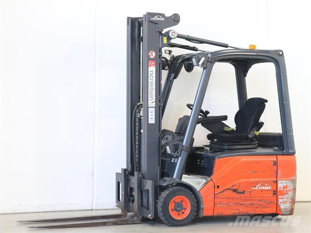 Linde E16/386-01 شاحنات ذات رافعات شوكية تعمل بالكهرباء