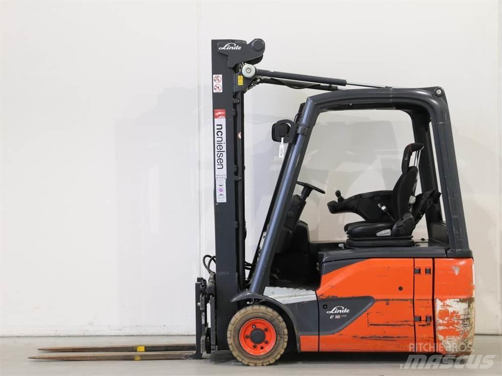 Linde E16/386-02 شاحنات ذات رافعات شوكية تعمل بالكهرباء