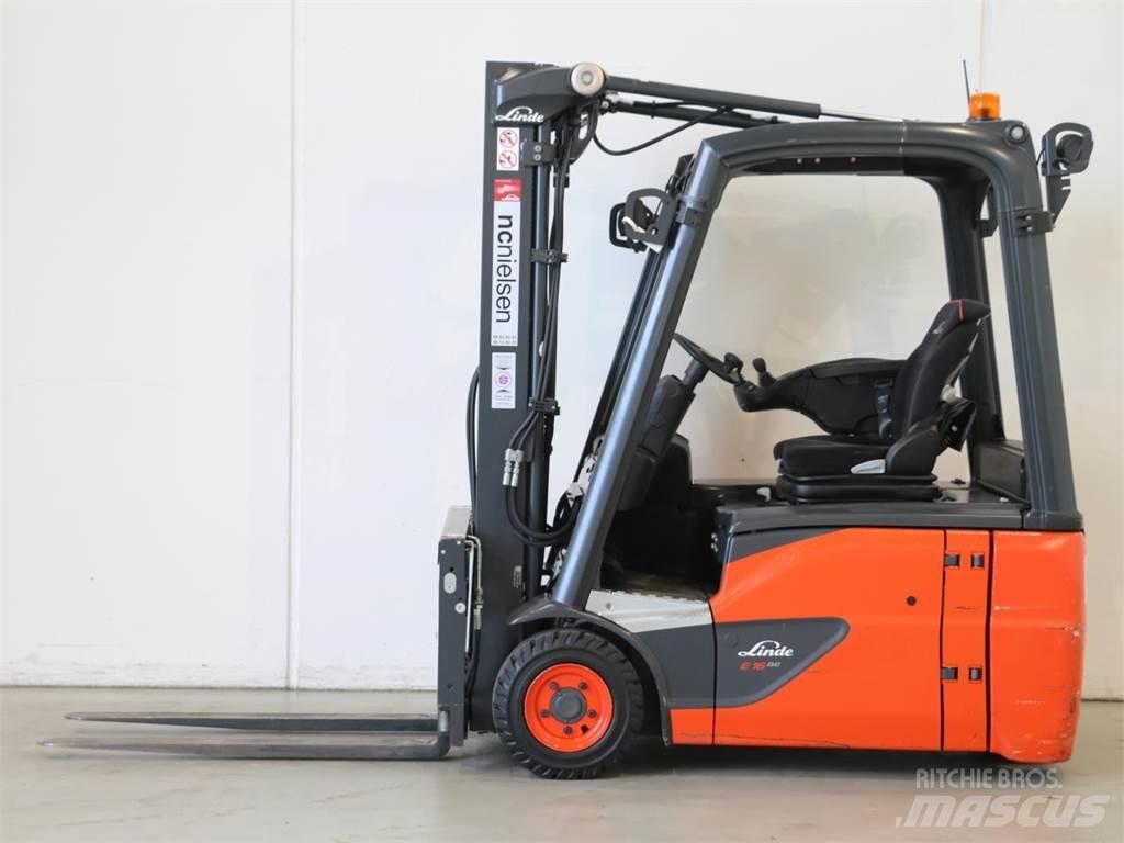 Linde E16/386-02 EVO شاحنات ذات رافعات شوكية تعمل بالكهرباء