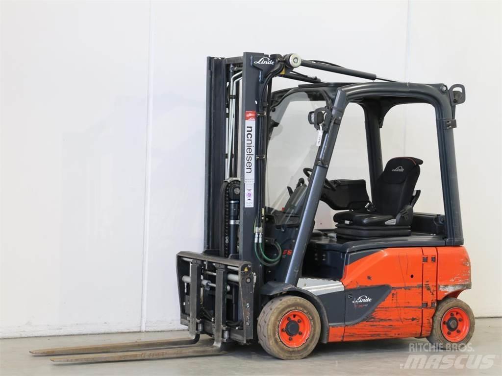 Linde E16P/386-02 شاحنات ذات رافعات شوكية تعمل بالكهرباء