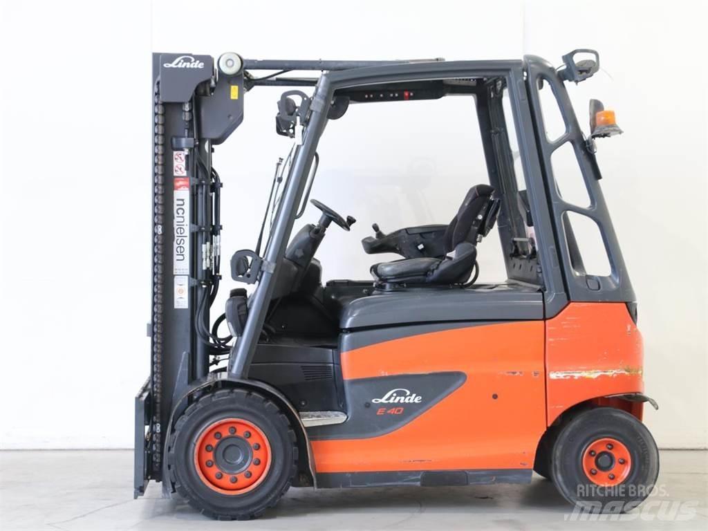 Linde E40/600H/388 شاحنات ذات رافعات شوكية تعمل بالكهرباء