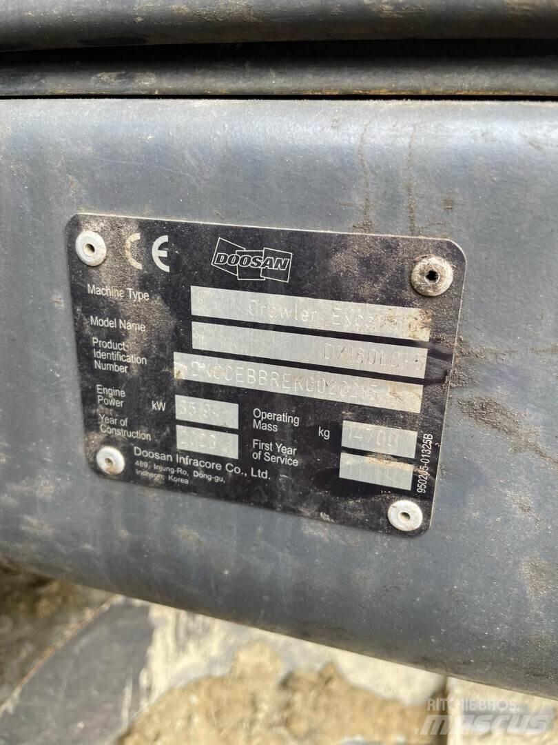 Doosan Dx160 Lc حفارات زحافة