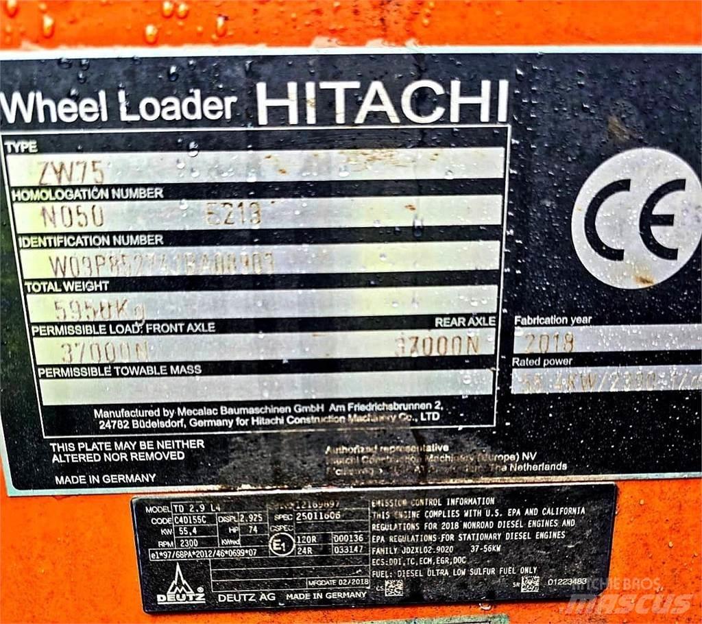 Hitachi ZW75 لوادر صغيرة