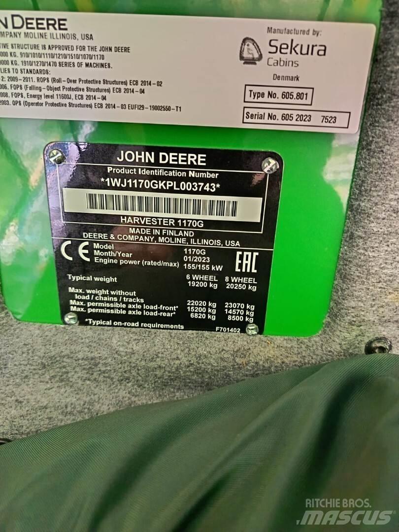 John Deere 1170G حصادات