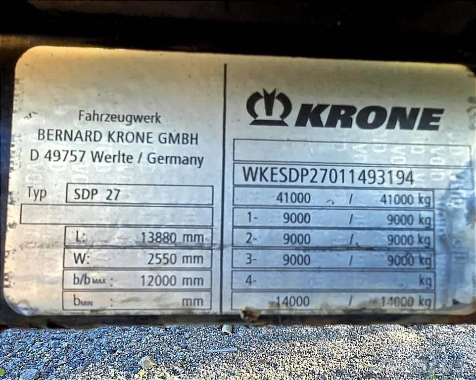 Krone SDP 27 نصف مقطورات بباب جانبي