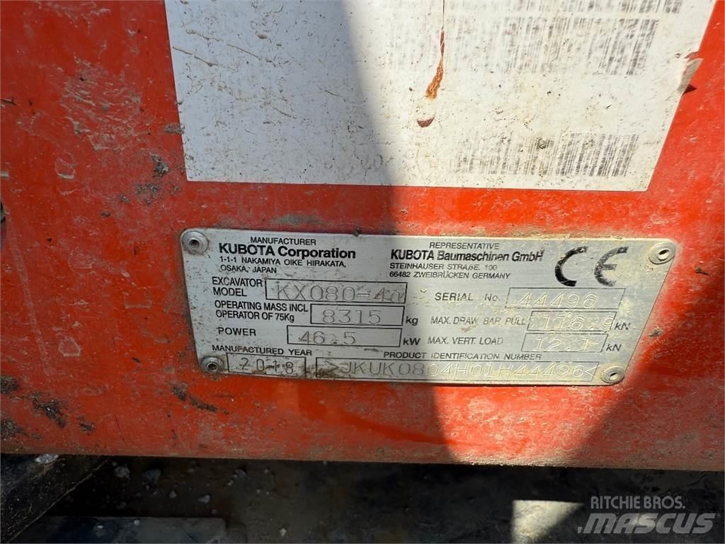 Kubota KX080-4 حفارات وسط 7 طن - 12 طن